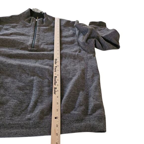 Tommy Bahama Sweater Mens XL Gray Reversible Sweatshirt Quarter Zip Pullover - Picture 9 of 10